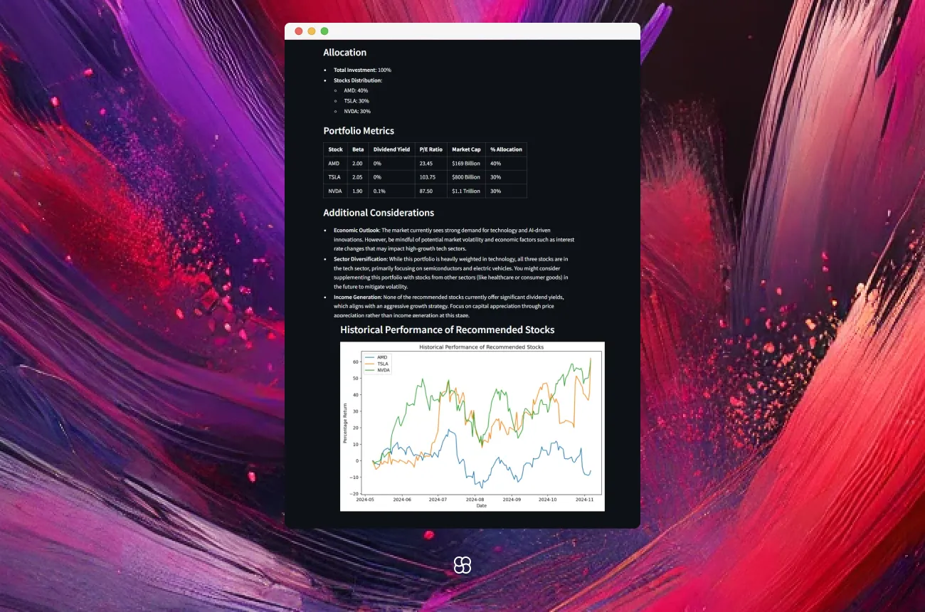 AI Investment Advisor: Personalized Investment Insights — Charafeddine Mouzouni | Cohorte