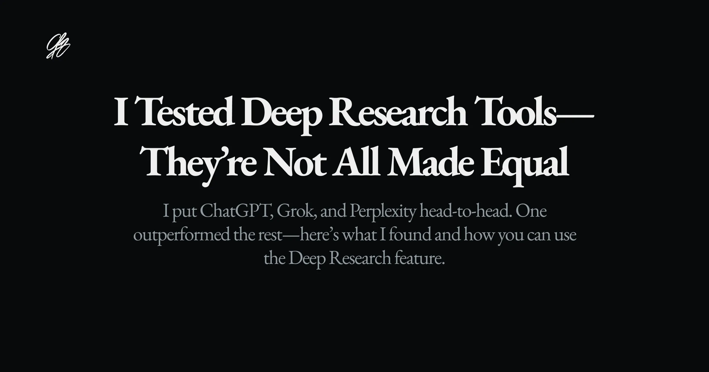 I Tested Deep Research Tools—They’re not all made equal